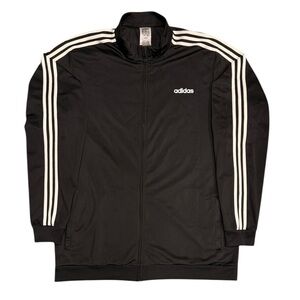 ADIDAS Originals 3 Stripes TRACK Jacket - Black & White 2XL Tall - Zip Pockets